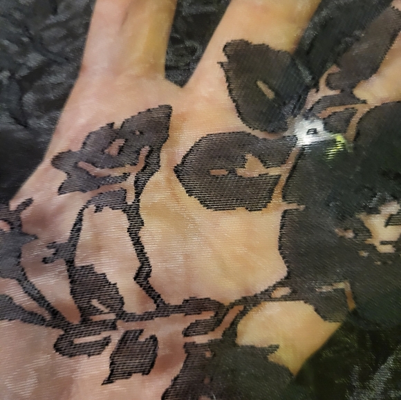 Lulu's Sweetie Black Burnout Tie-Strap Bustier Midi Dress - Picture 7 of 7